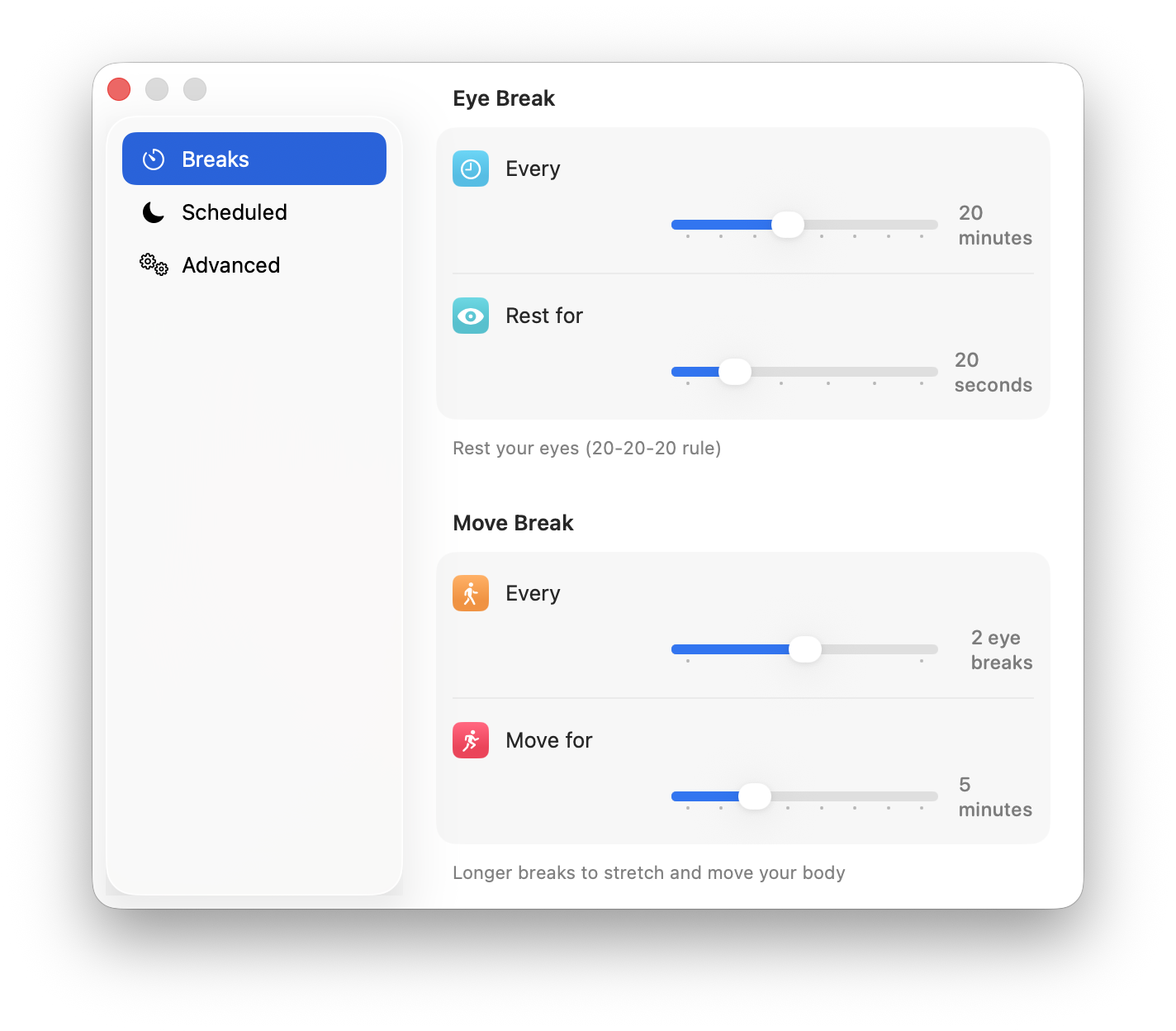 Micro-breaks While Working